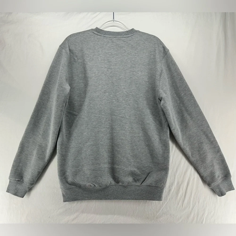 Indiana Hoosiers IU Embroidered Crewneck Sweatshirt Gray Red‎ M Stitched